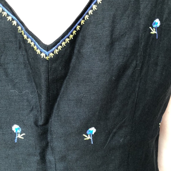 Coldwater Creek blue/black embroidered top - Picture 5 of 8